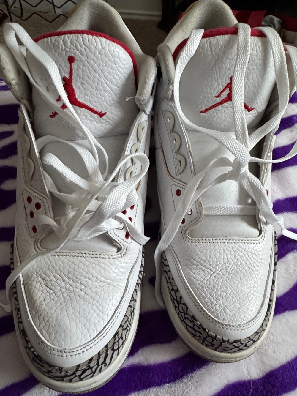 Nike White & Red Air Jordan Retro Sneakers 2010